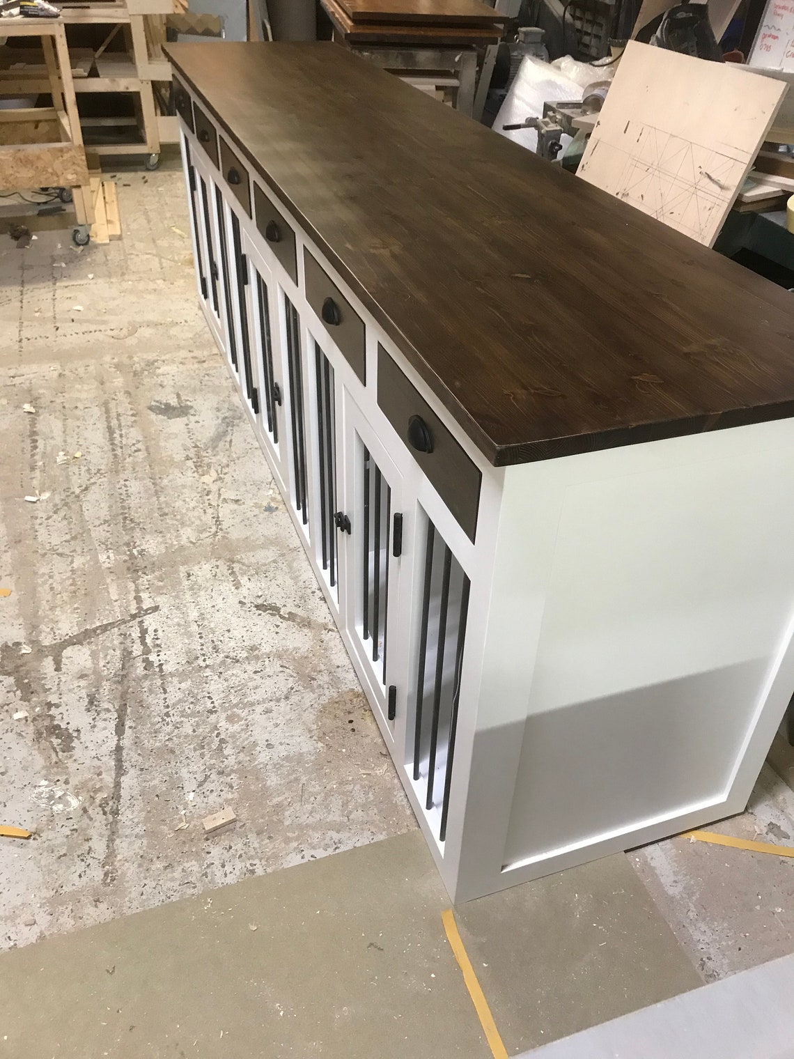 Wooden dog crate dog crate furniture dog crate sideboard Etsy