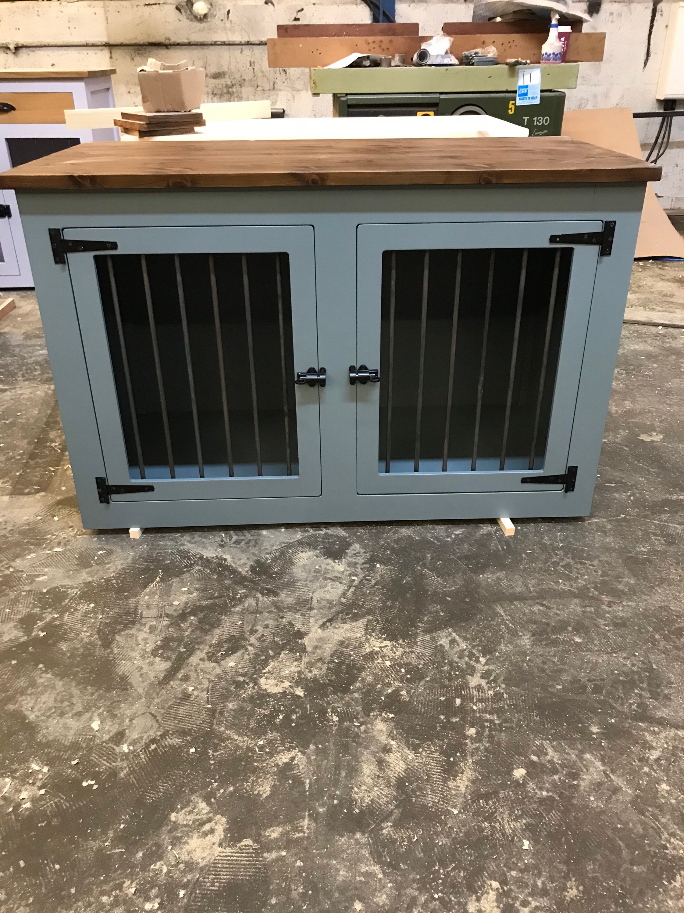 Double dog crate dog crate furniture custom dog cratespet Etsy