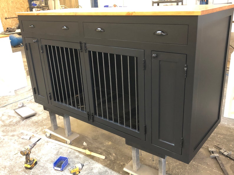 Wooden Dog Crate Dog Crate Furniture Dog Crate Sideboard Etsy
