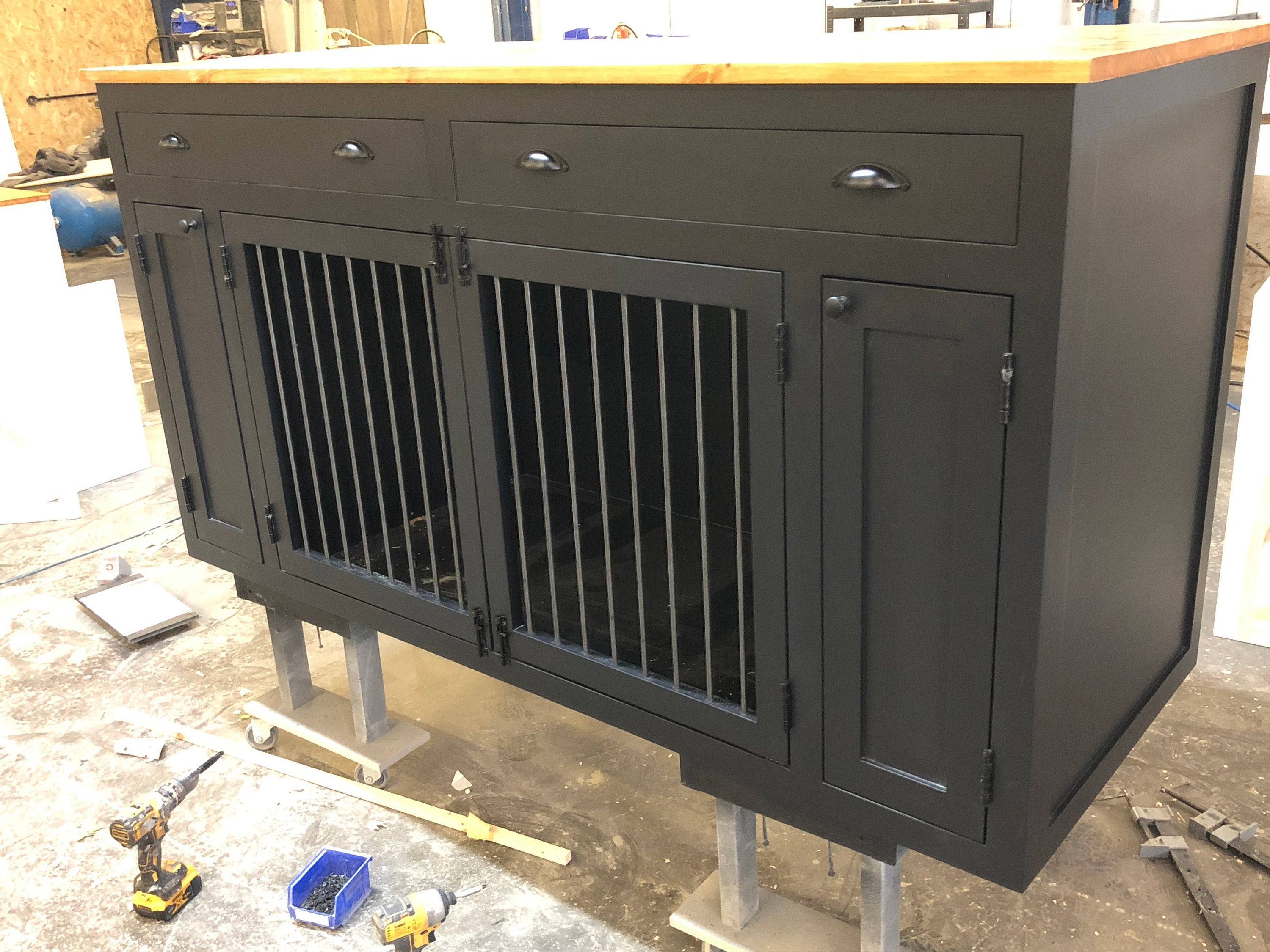 Wooden Dog Crate Dog Crate Furniture Dog Crate Sideboard Etsy UK