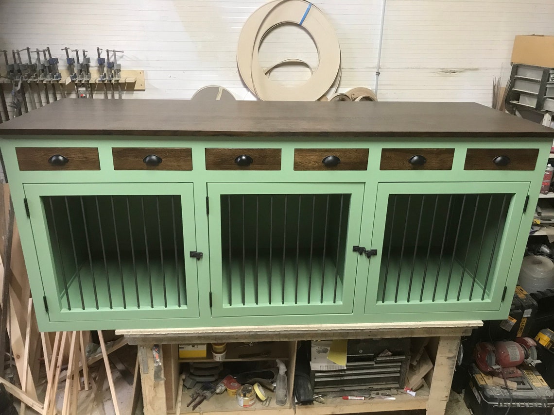 Wooden dog crate dog crate furniture dog crate sideboard Etsy
