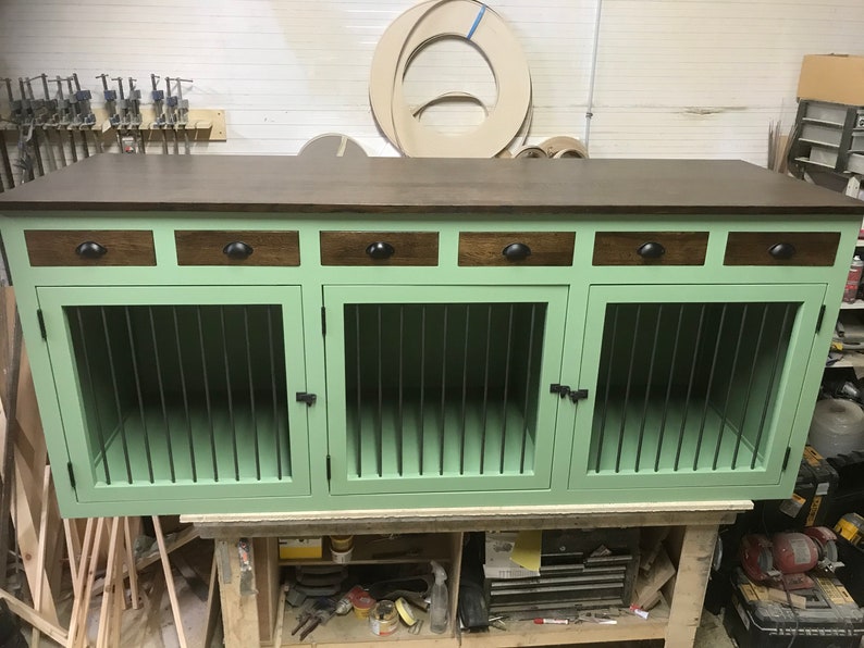 Wooden dog crate dog crate furniture dog crate sideboard Etsy