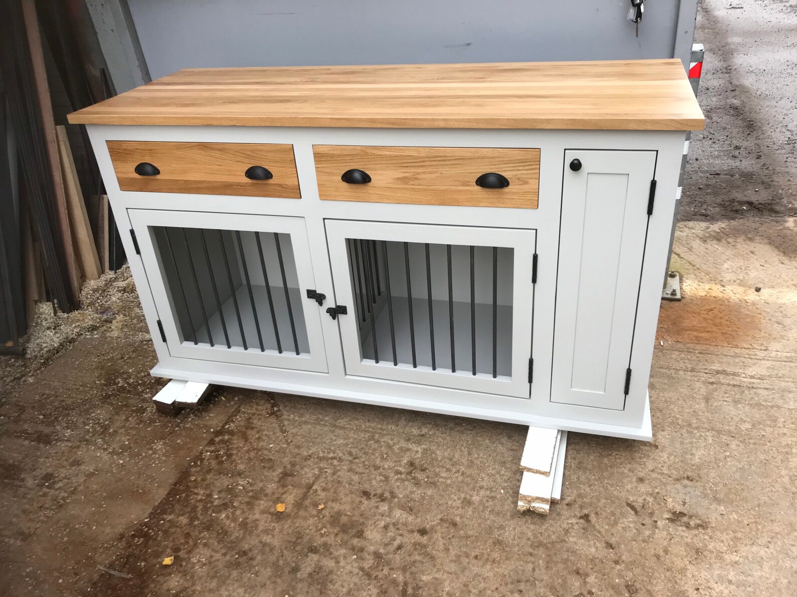 Solid Oak Dog Crates Dog Kennels Furniture Etsy UK
