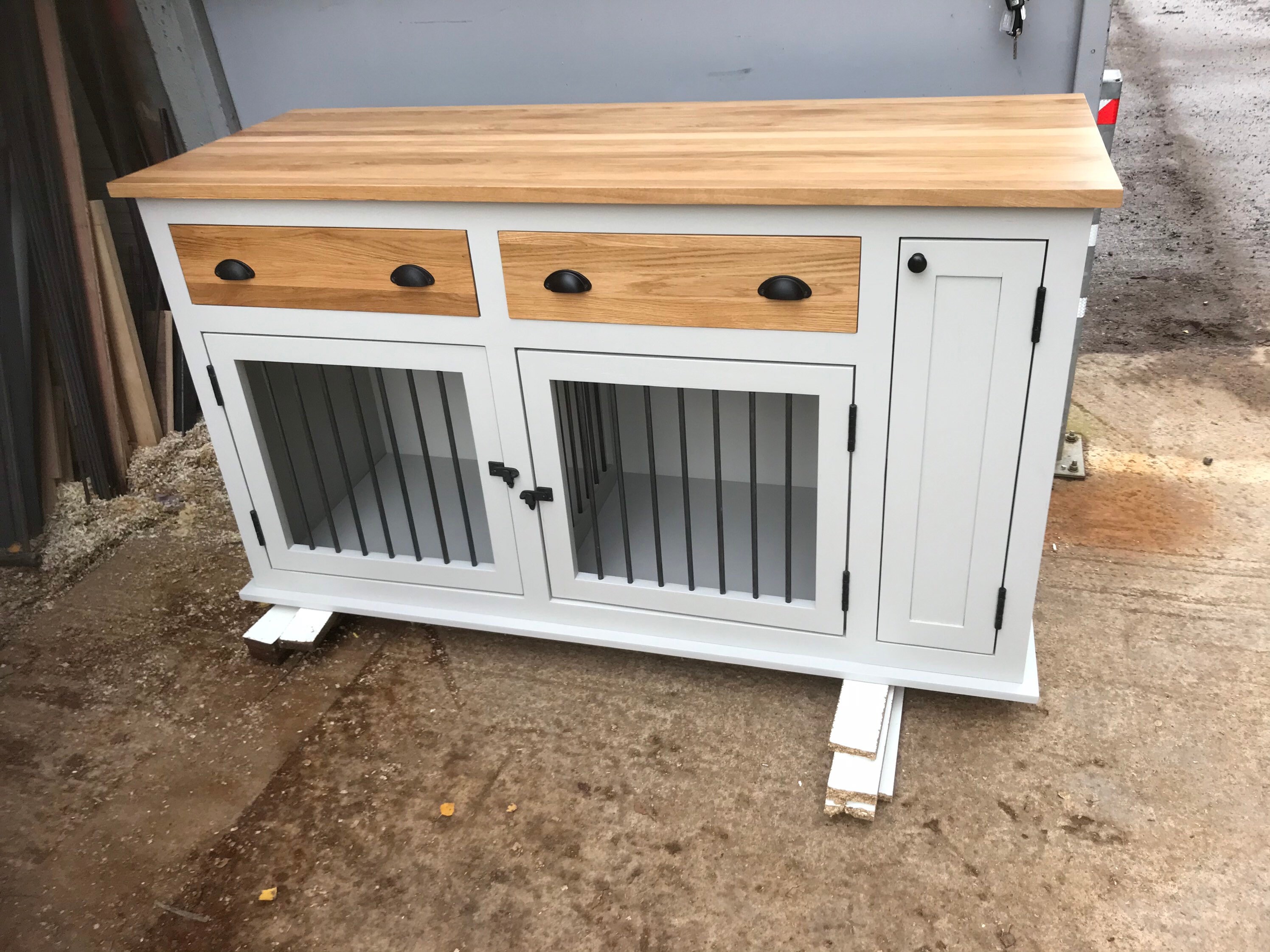 Solid Oak Dog Crates Dog Kennels Furniture Etsy UK