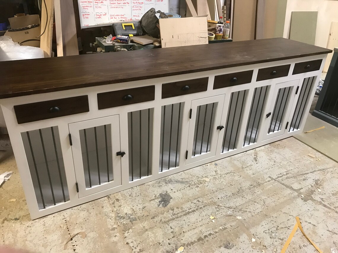 Wooden dog crate dog crate furniture dog crate sideboard Etsy