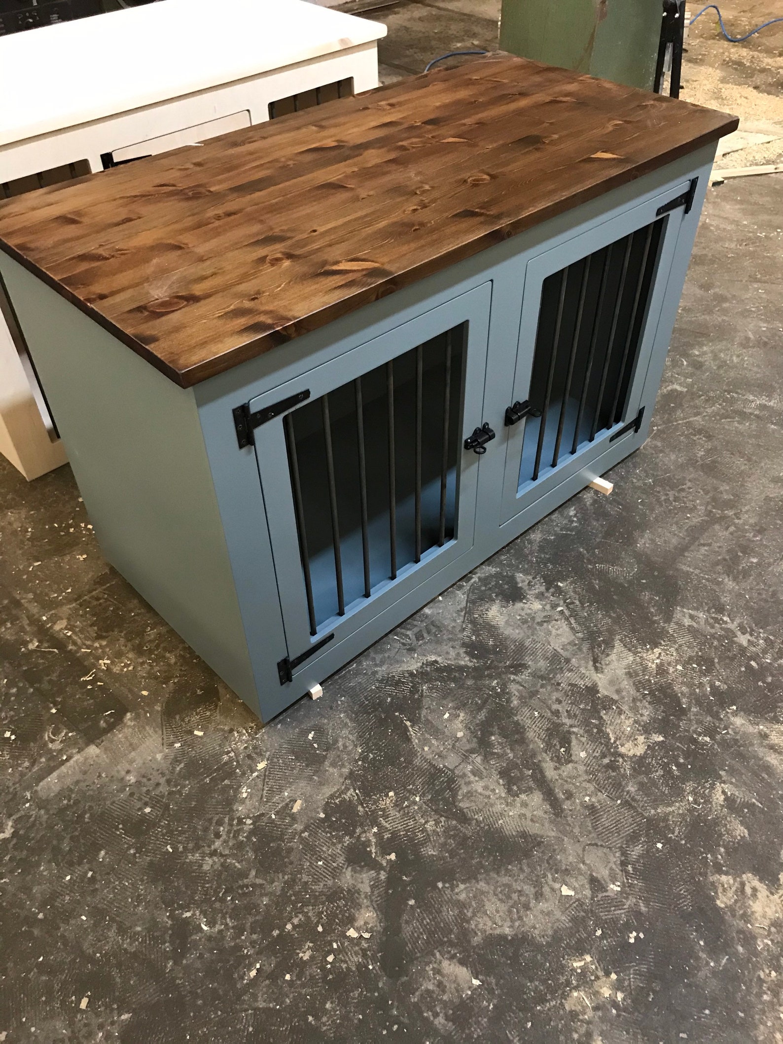 Double dog crate dog crate furniture custom dog cratespet Etsy
