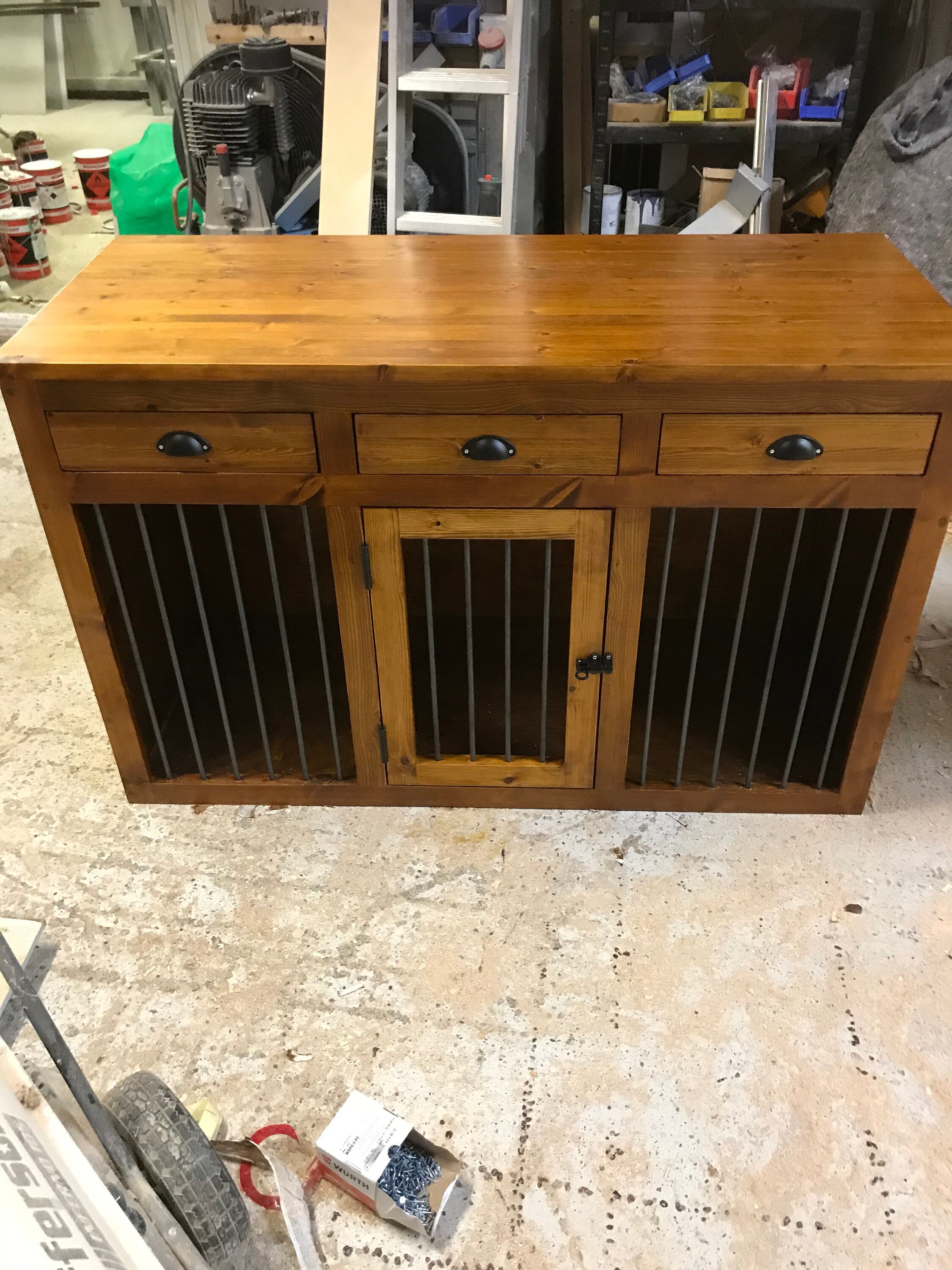 Wooden dog crate dog crate furniture dog crate sideboard Etsy