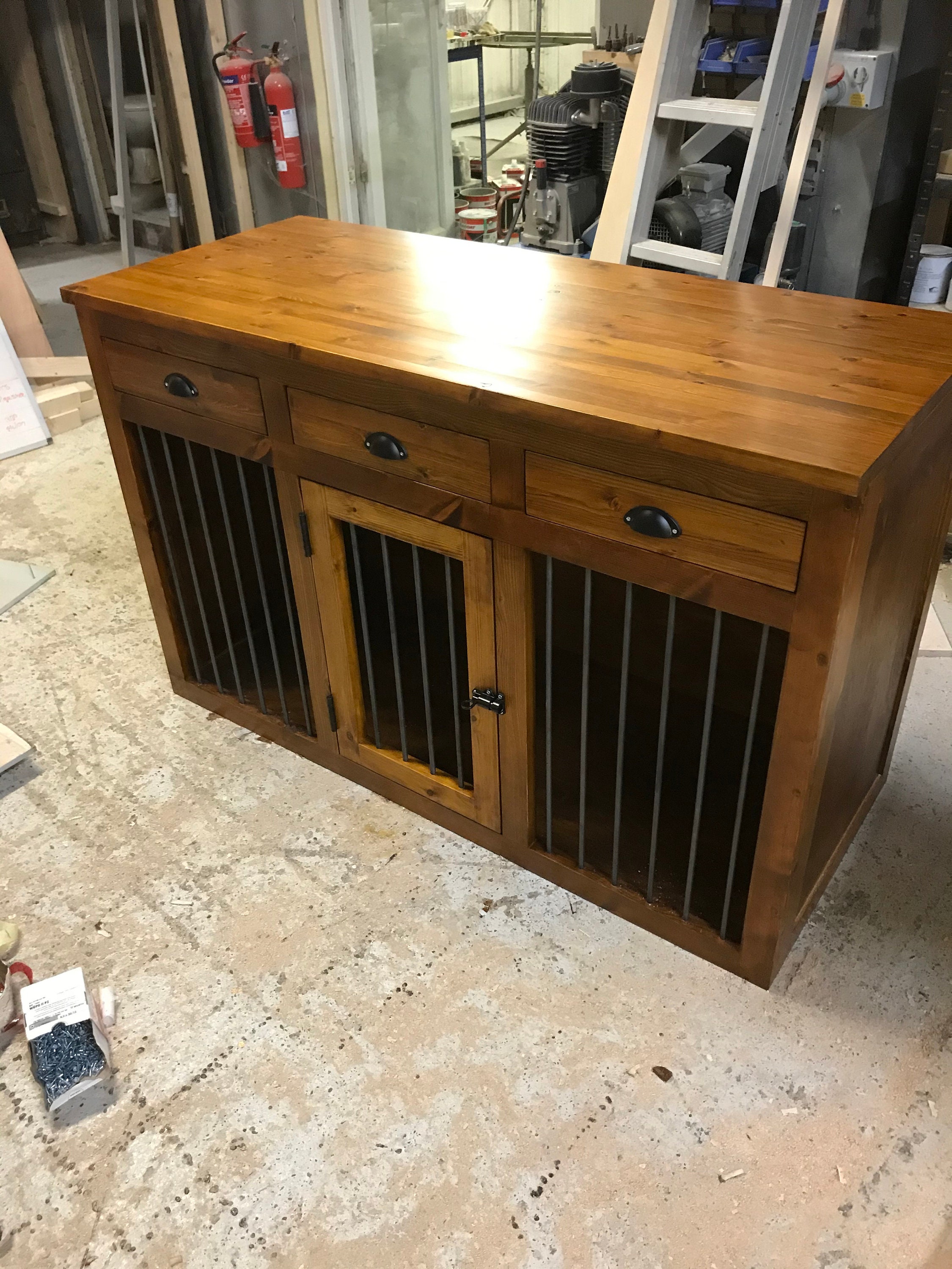 Wooden dog crate dog crate furniture dog crate sideboard Etsy