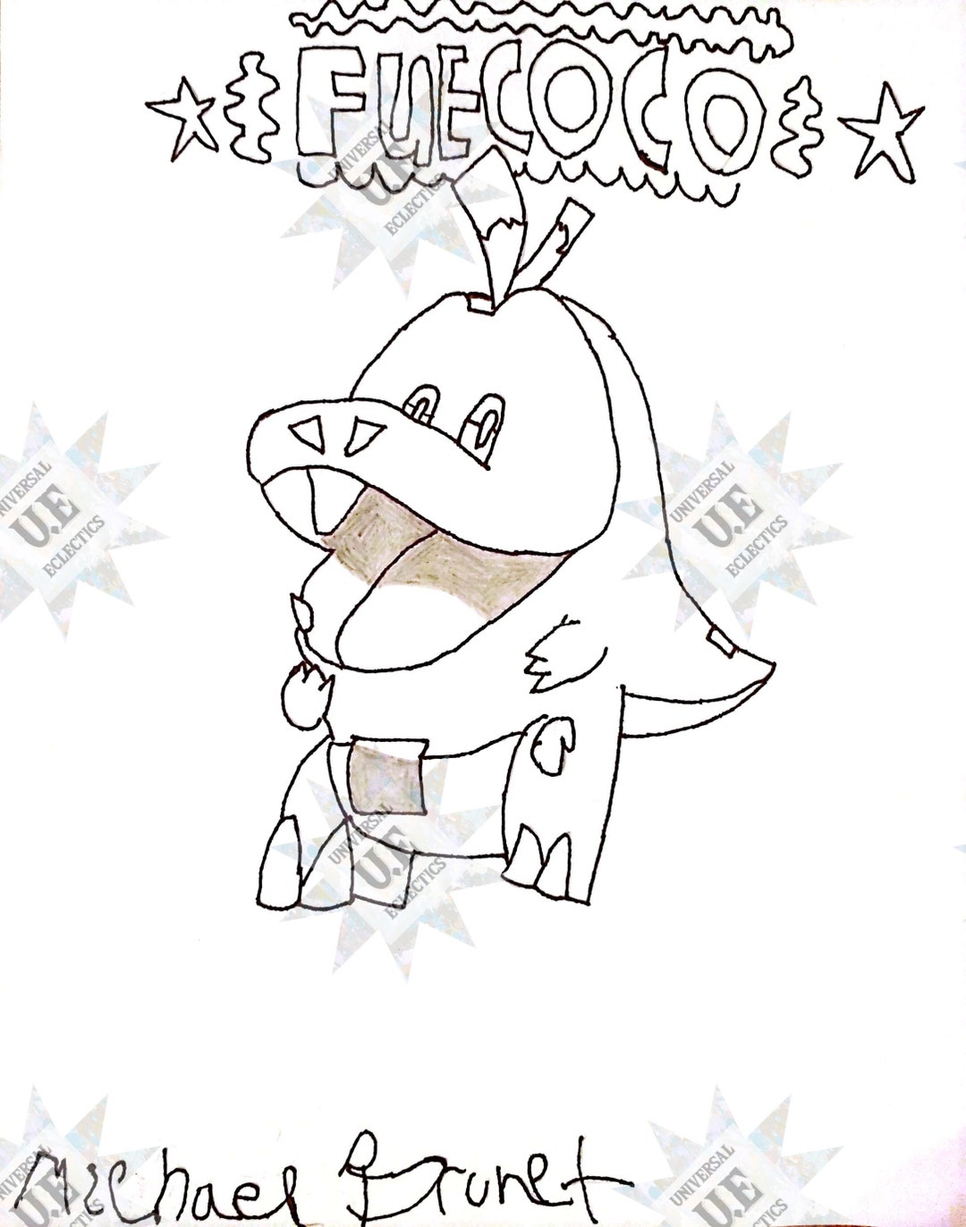 Fuecoco Pokemon Coloring Page Digital Download - Etsy México