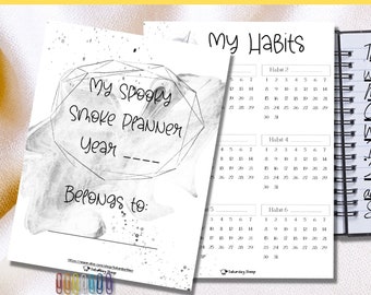 Printables Planner Extension Kit, Spooky Smoke, Calendar & Planner, Meal Planner, Downloadable Monthly Calendar, Daily Planner, PDF