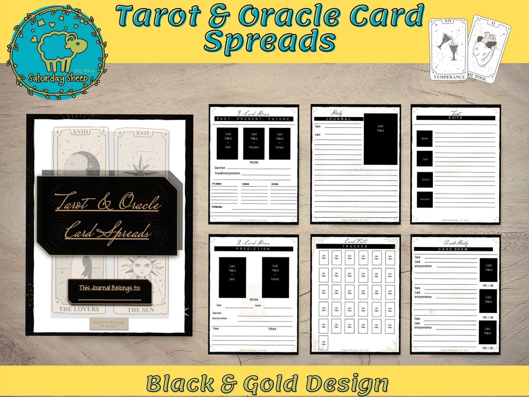 Printable Tarot Spreads Journal Kit, Printable Oracle Card Spreads ...