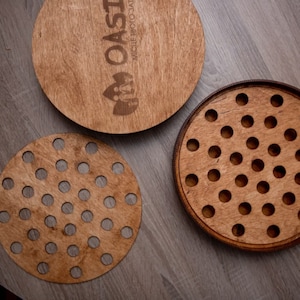 Handcrafted  Communion Tray & Cover. Room for 31 cups, Communion Supplies.  Communionware | Breadplates, Cuptrays.