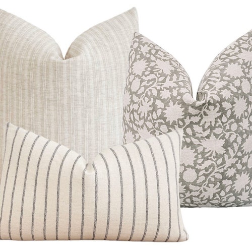 Romy Pillow Combo Set of Three Pillows Spring Pillow Set Etsy