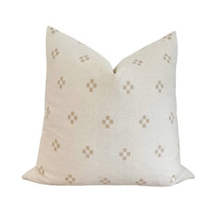 Payson Pillow Cover | Decorative Pillow| Linen Pillow| Geometric Pillow| Neutral Pillow Cover| Designer Pillow | Muted Pillow| Tan Pillow