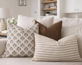 Maya Pillow Combo| Pillow Combination| Designer Pillow Covers| Set Of Three Pillow Covers| Neutral Pillow Combination| Pillow Set