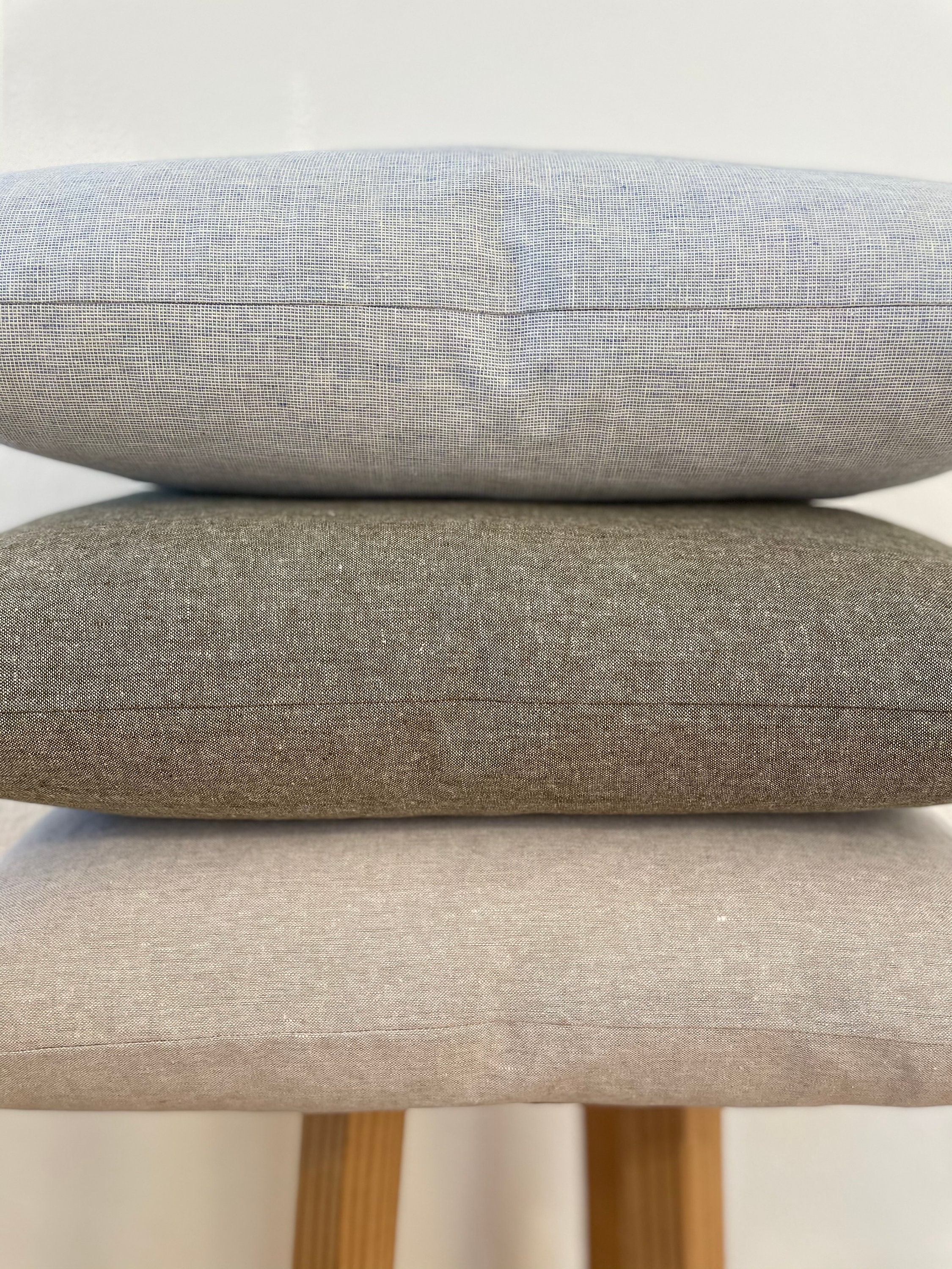 Chambray Linen Pillow Cover Contemporary Coastal Modern Etsy