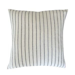Romy Black Stripe Pillow Cover| Woven Black Stripe Pillow Cover | Neutral Home Decor |Decorative Pillow Cover| Designer Pillow Cover|20x20