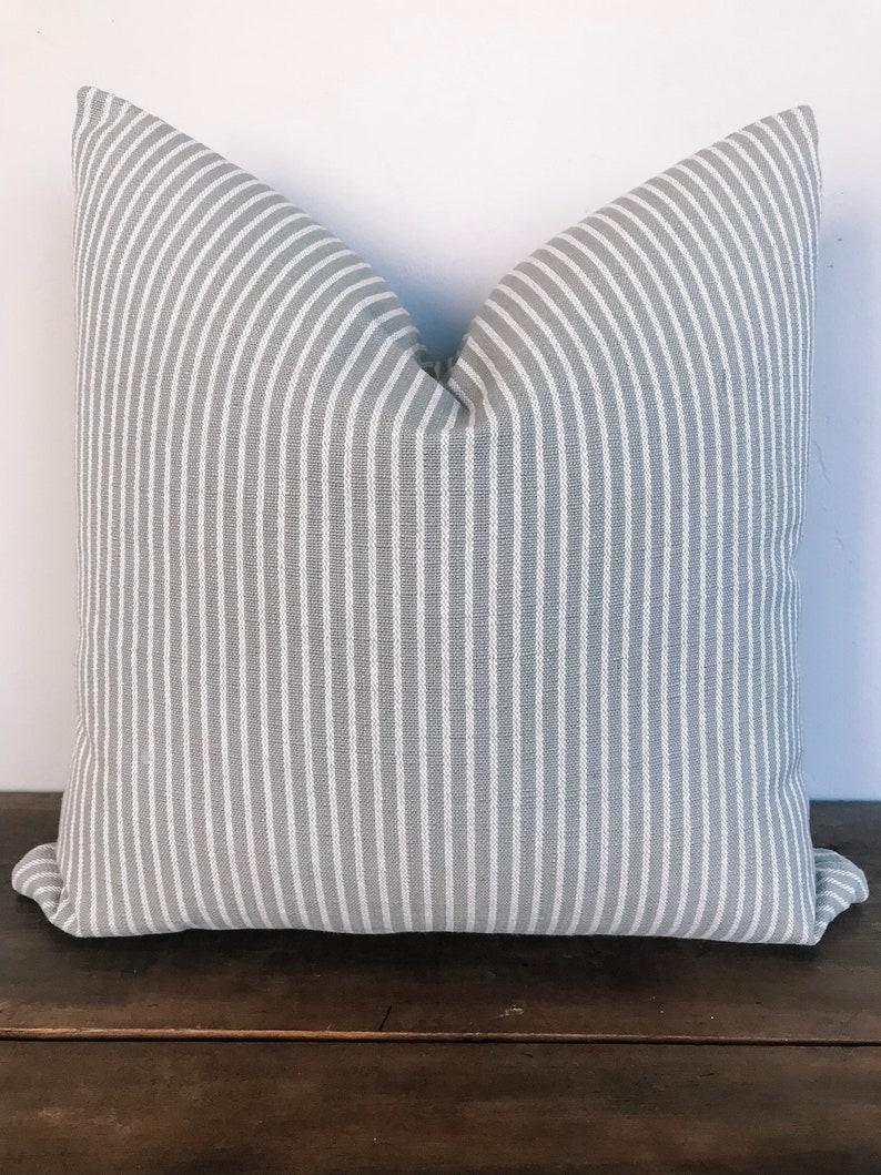 Gray Stripe Pillow Pillow With Stripes Grey Stripe pillow Etsy