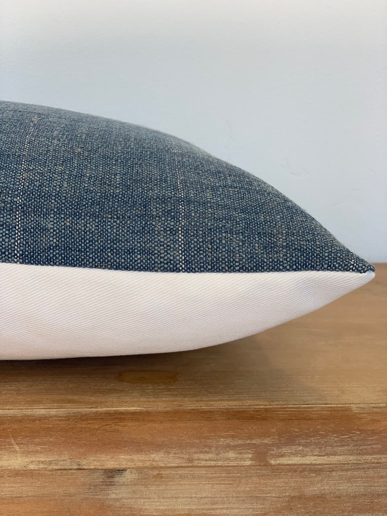Denim Pillow Cover Denim Pillow Denim Stripe Pillow Stripe Etsy
