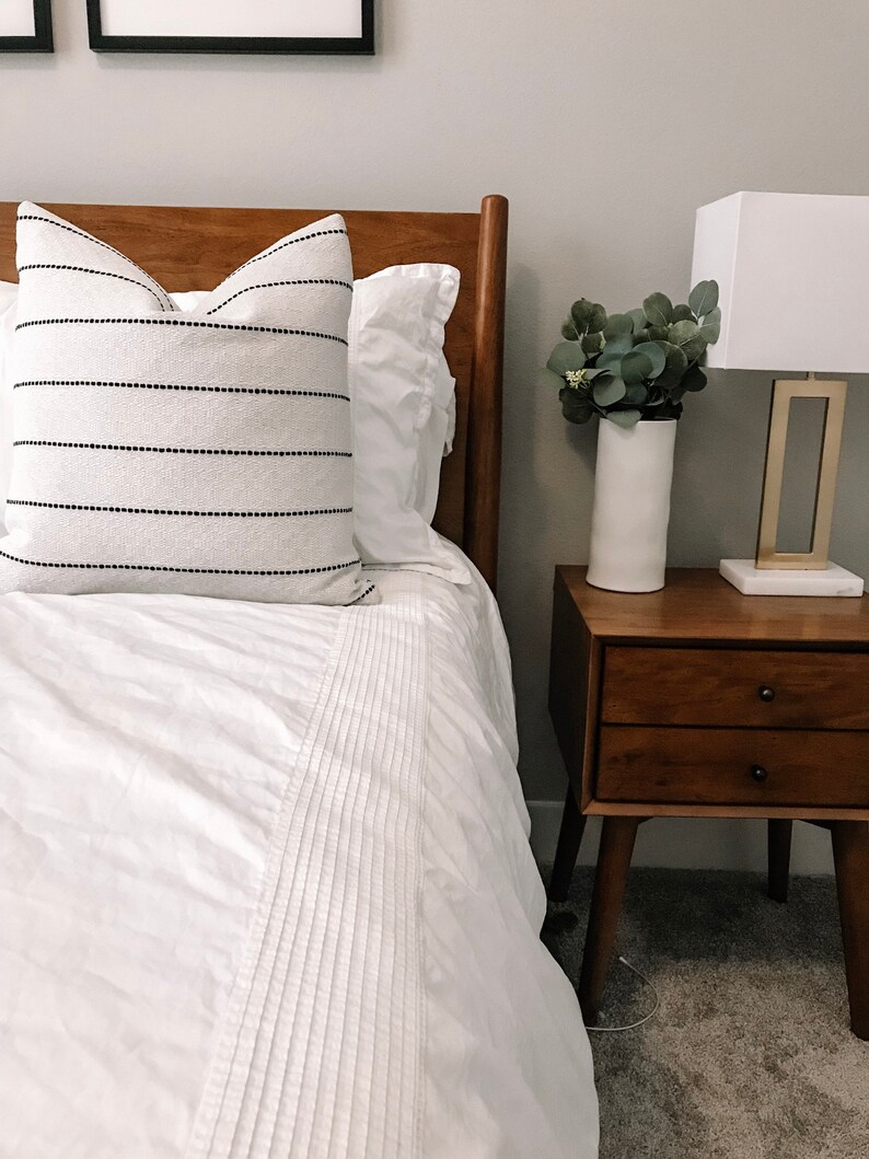 Cream Stripe Pillow Pillow Cover 20x20 Pillows With Etsy