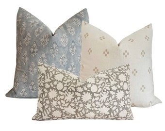 Berkley Pillow Combination | Set Of 3 Pillows| Designer Pillows | Decorative Pillow Covers| Spring Pillow Combo| Sofa Pillow Combination