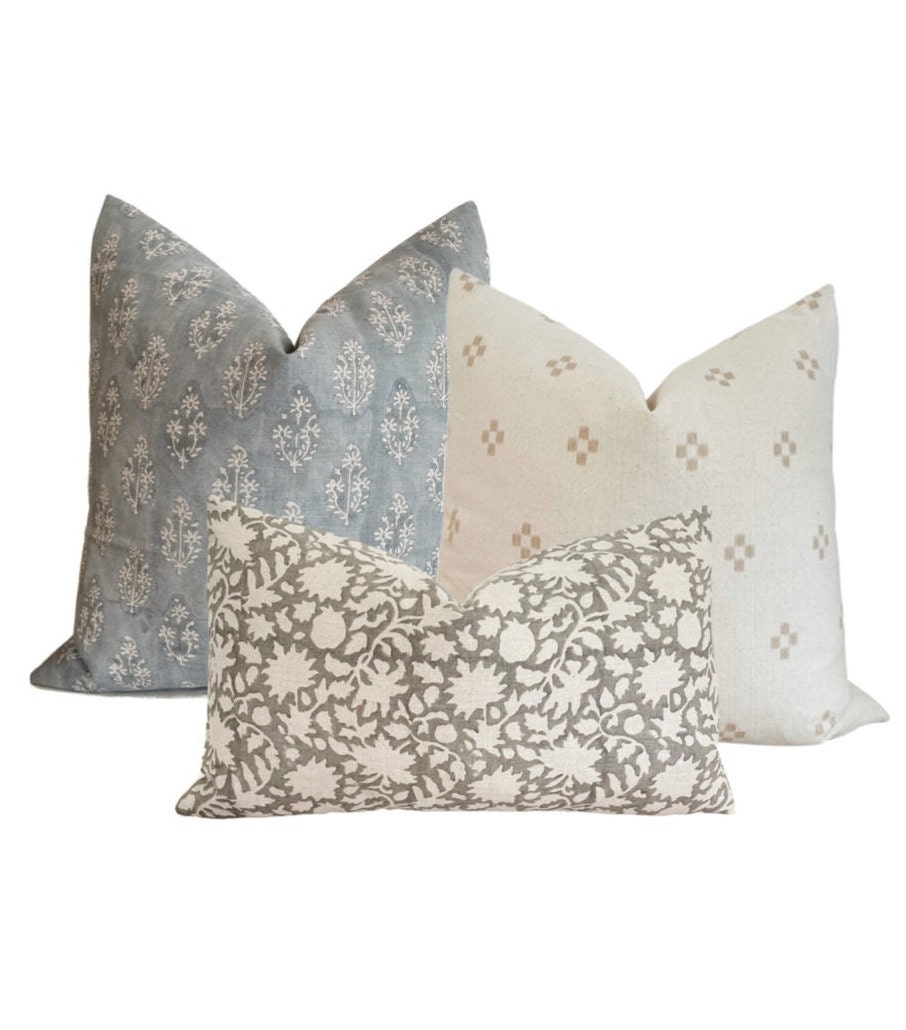 Remi Pillow Combo Set of Three Pillows Spring Pillow Set Designer
