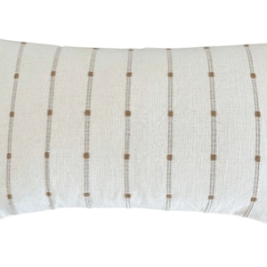 Ellis Stripe Pillow| Linen Pillow| Rust Stripe Pillow Cover | Brown Pillow| Stripe Pillow| Designer Pillow| Farmhouse Pillow| Muted Pillow