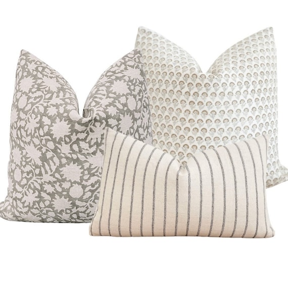 Remi Pillow Combo Set of Three Pillows Spring Pillow Set Designer