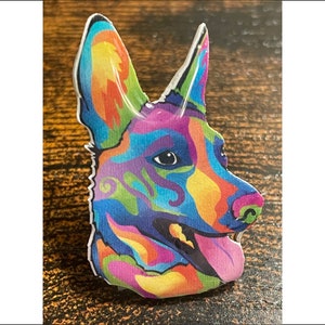 German Shepherd Rainbow Pin image 2