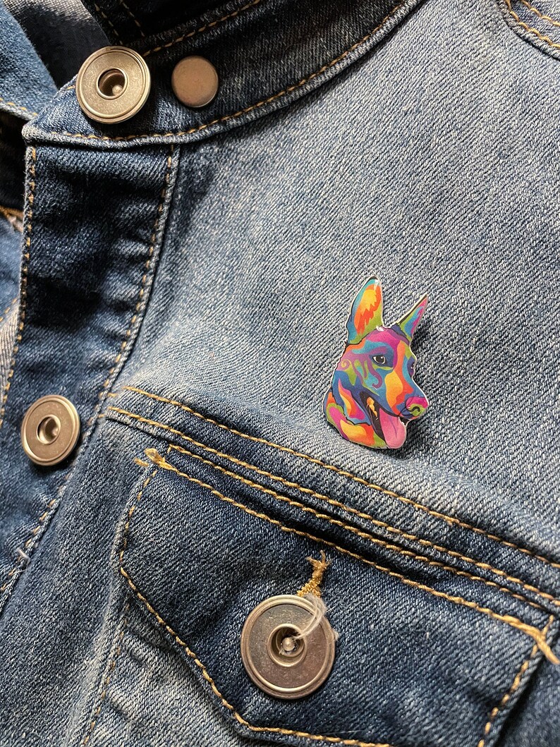 German Shepherd Rainbow Pin image 3