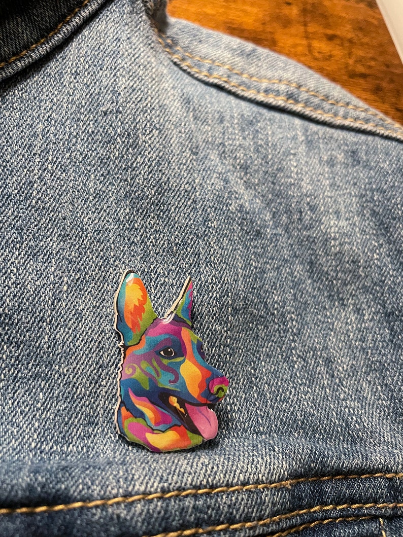 German Shepherd Rainbow Pin image 6