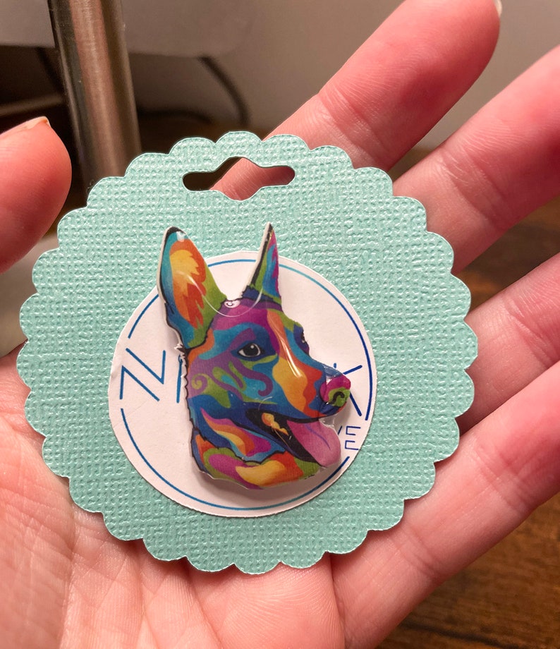 German Shepherd Rainbow Pin image 4