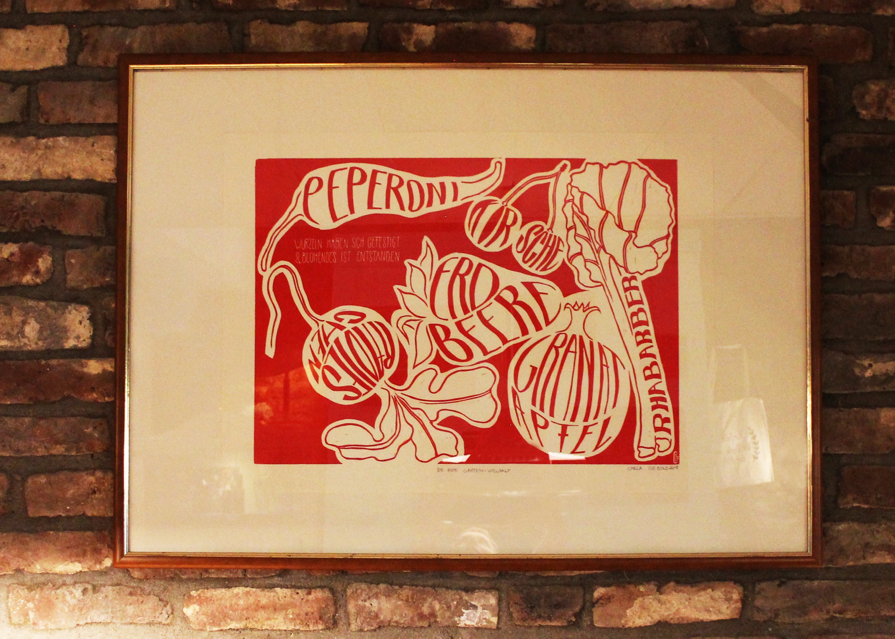 Linocut Vegetables and Fruit Poster Series the Red Etsy UK