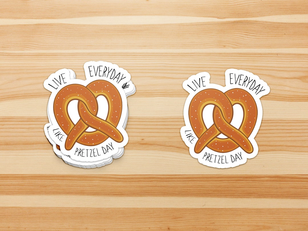 The Office Stanley Hudson Pretzel Day Sticker - Etsy