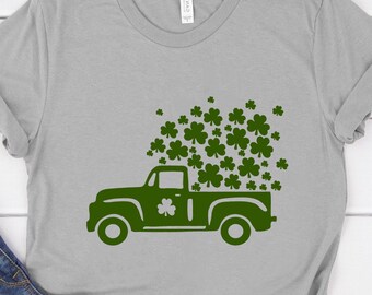 Vintage Truck Shamrock svg, St. Patricks Day SVG, Irish svg, Cricut cut files Irish luck clipart  shirts, signs, posters. svg | png | dxf