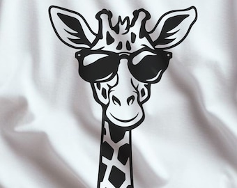 Cute Giraffe svg, giraffes SVG, Giraffe wearing sunglasses cut file for Cricut, Silhouette, CNC Files Clipart