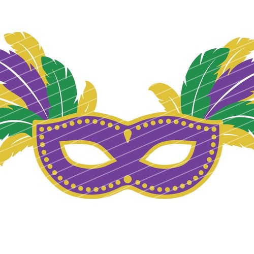 Mardi Gras Mask SVG DXF Carnival Mardi Gras Silhouette Cut - Etsy
