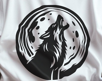 Wolf svg, wolf howling svg, howling wolf cut files, Wolves clipart for Cricut, Cnc, Silhouette. Svg, Png and Dxf files