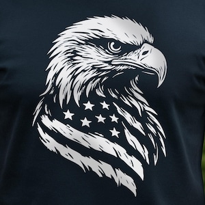 Bandiera dell'aquila in formato SVG, file SVG aquila patriottica del 4 luglio, file del 4 luglio per Cricut USA, file della bandiera americana CNC