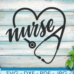 Infirmière svg png, stéthoscope SVG PNG, svg de l’infirmière, soins infirmiers Cut File For Cricut, Silhouette Machines Svg, Jpg Png, Pdf, Eps