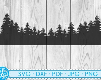 Treeline svg - 24 skyline silhouettes of a line of pine trees. trees, clip  art, nature, graphics, scaleable, sticker,cut out