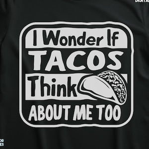 Tacos svg, Taco SVG-Design, Tacos shirt svg, Taco SVG-Dateien für Cricut-, CNC- und Silhouette-Maschinen. Designed für dunkle Oberflächen