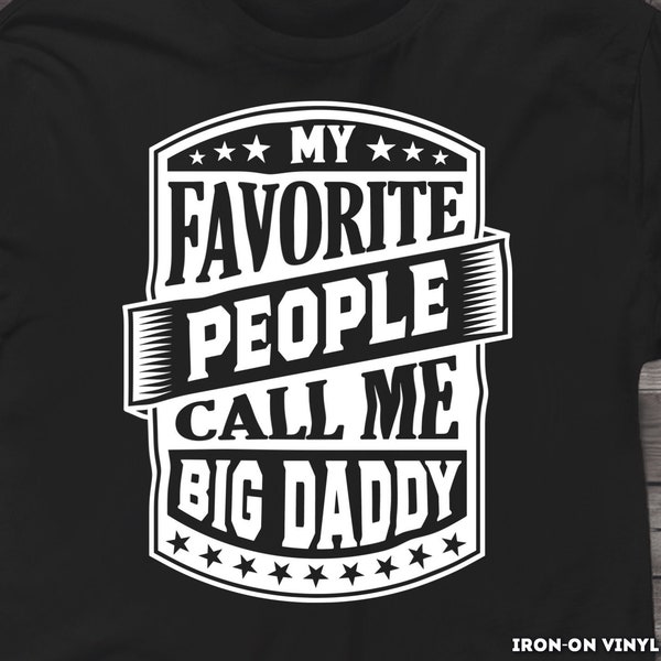 Big Daddy svg, Big Daddy gift svg png, Big Daddy shirt svg, Big Daddy gift svg, cut files for cricut. Granddad Grandfather svg png dxf shirt