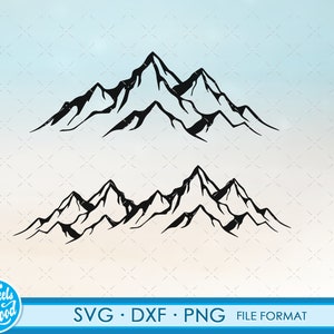 Divertido montes SVG montañas svg archivos para Cricut. Regalo de Navidad Cordillera SVG Montañas png, svg, dxf clipart archivos. Nacho Av