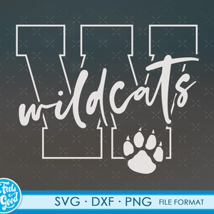 Wildcats SVG, Wildcats Football, Wildcats Baseball, Wildcats Soccer, Wildcats Basketball svg cut file for cricut, svg, png, dxf, clipart.