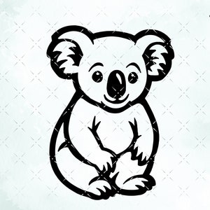Koala SVG, Koala Bear svg, Koalabear svg cut file for Cricut, Silhouette, CNC Files Clipart
