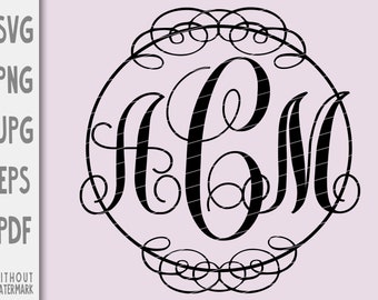 Download Vintage Monogram Svg Etsy