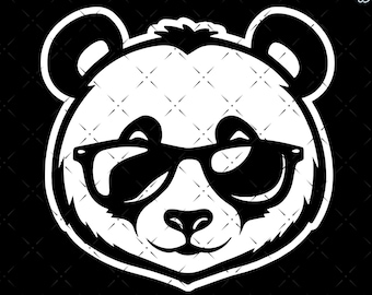 Panda Svg, Panda Bear SVG, plik do cięcia Pandas dla Cricut, Silhouette, pliki CNC Clipart