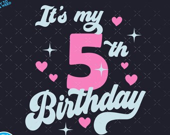 I'm Turning 5 Years Old Svg 5th Birthday Svg Files for