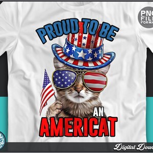 4th of July png, July 4th png sublimation, Cat Independence Day png, 4th of July sublimation, 4th of July cat files for sublimation